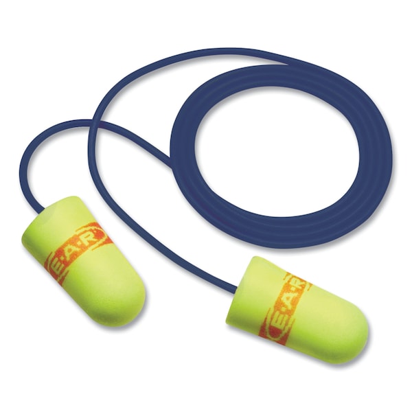 E-A-Rsoft Disposable Foam Earplugs, Bullet Shape, 32 dB, Yellow, 200 PK